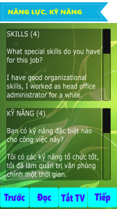 Tiếng Anh phỏng vấn song ngữ Anh Việt - Screenshot 6